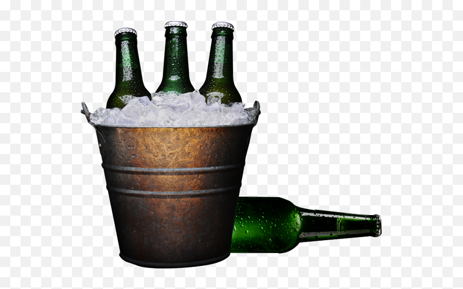 Download Bucket Drawing Beer - Beer Bottle Ice Bucket Png,Beer Bucket Png