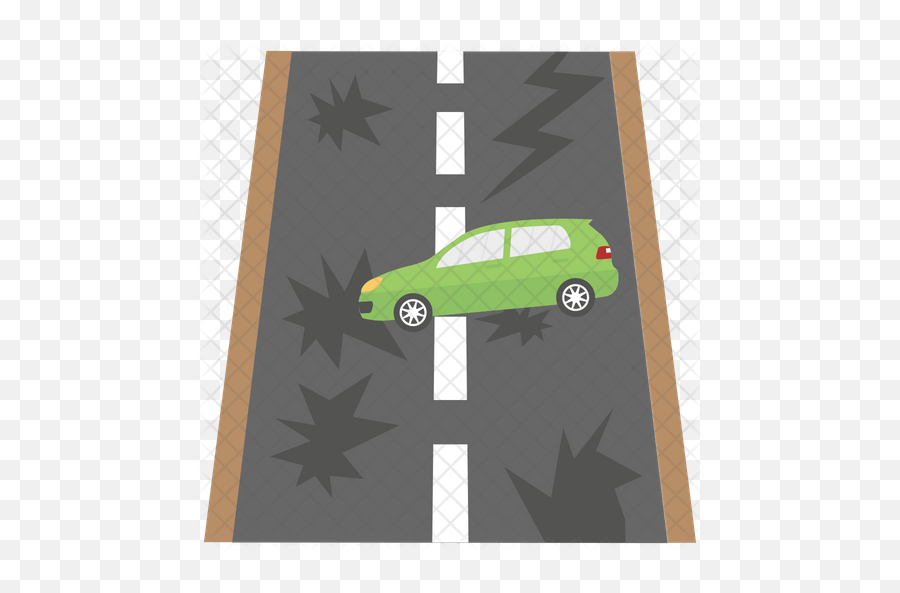 Road Destruction Icon Of Flat Style - City Car Png,Destruction Png