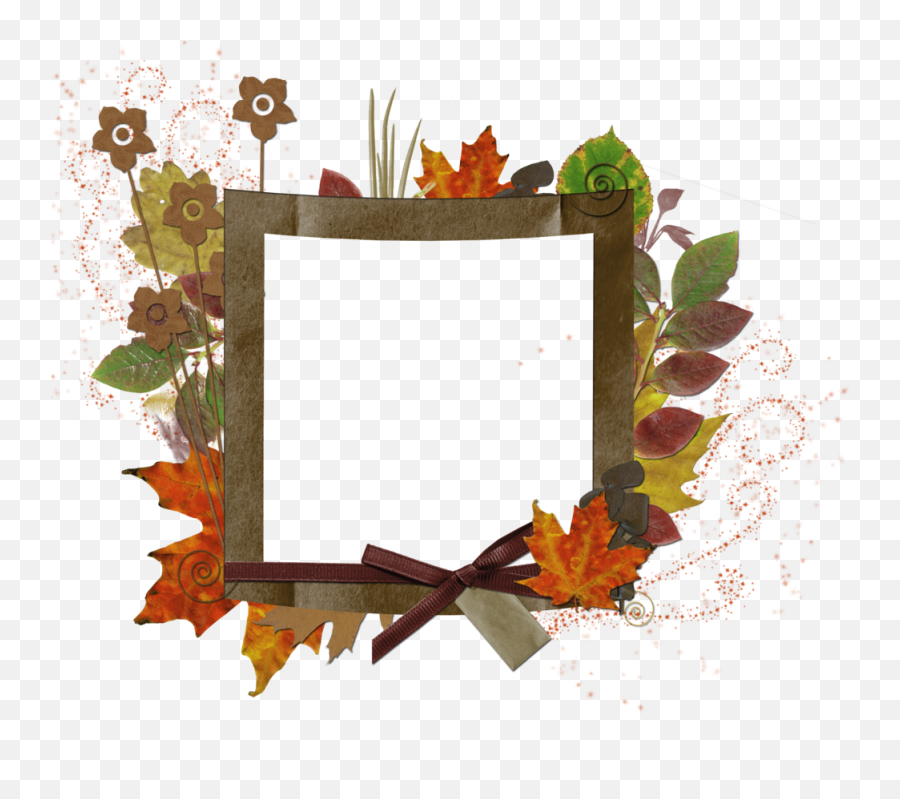 Transparent Autumn Frame Halloween Frames Flower - Transparent Fall Frame Clipart Png,Transparent Halloween Border