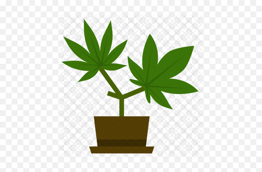 Marijuana Growing Icon Of Flat Style - Cannabis Plant Icon Png,Marijuana Png