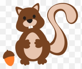 Clipart Squirrel Acorn Silhouette - Cartoon High Squirrel And Acorn Clip Art Png,Acorn Transparent Background