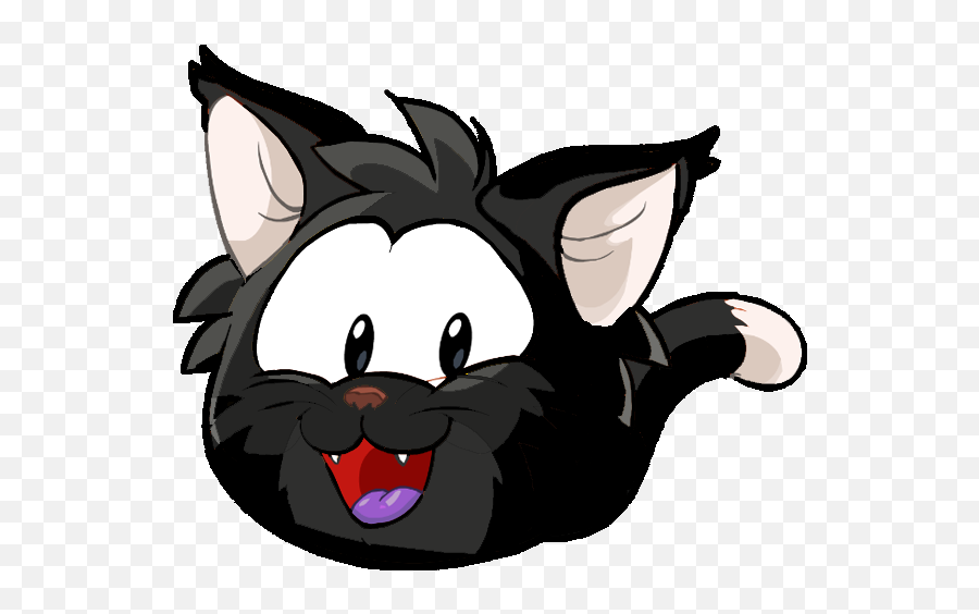 Download Hd Black Cat Puffle - Gato Negro Png Transparent Puffle Gato,Black Cat Transparent