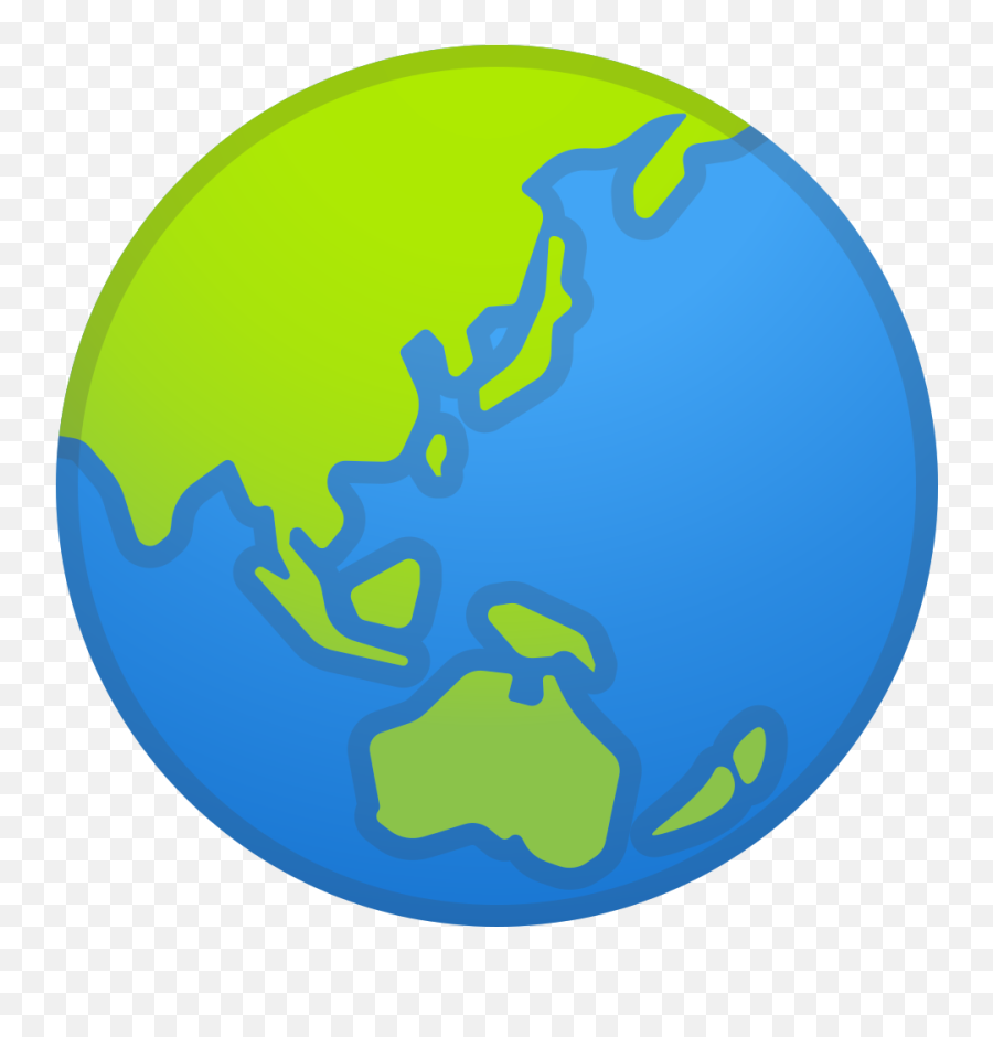 Globe Showing Asia Australia Icon - World Map Png,World Emoji Png