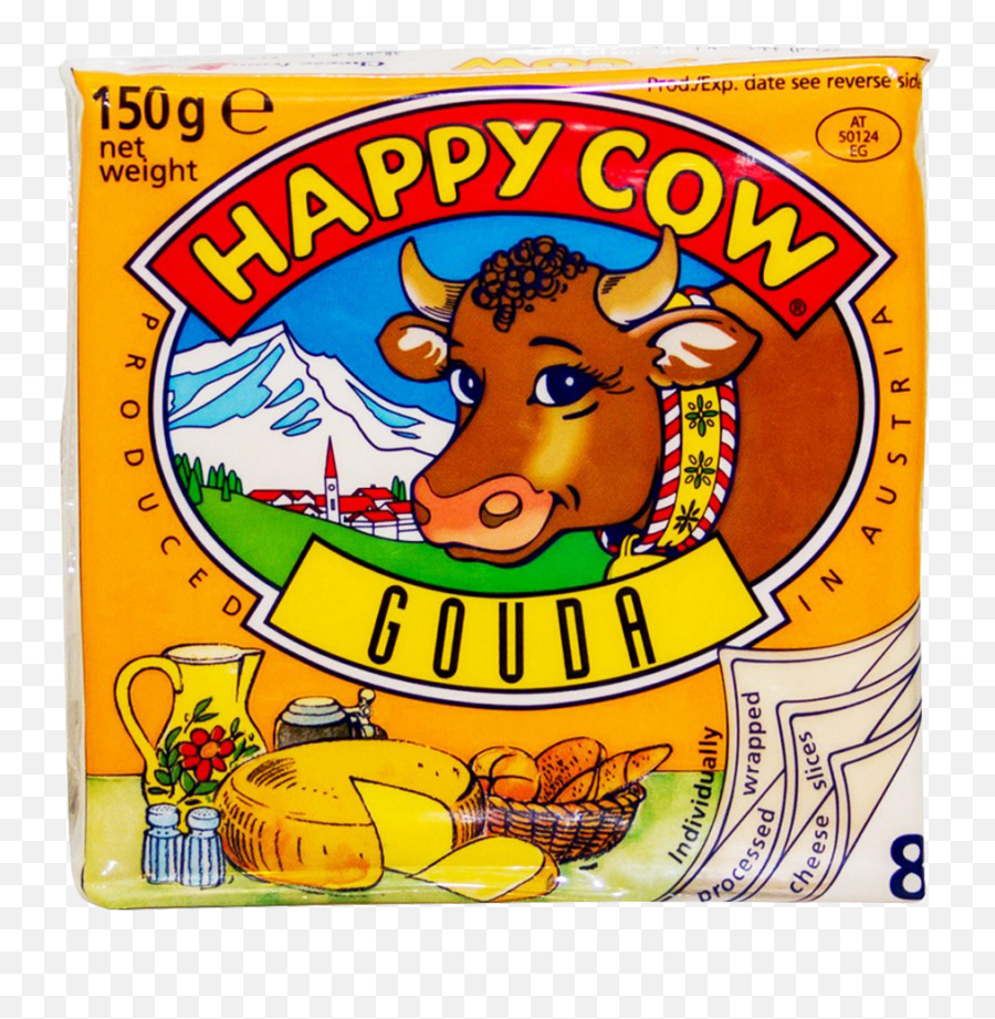 Alfatah - Happy Cow Gouda Cheese Slice 150 Gm Png,Cheese Slice Png