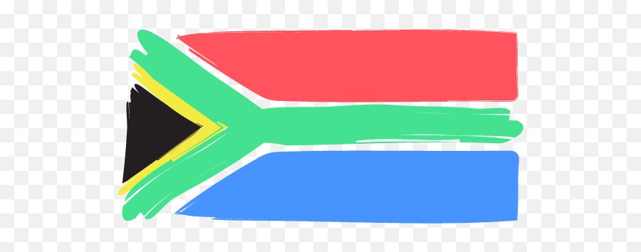 Download Hd Stylized South African Flag - South African Flag South Africa Flag Transparent Png,Flag Transparent Background