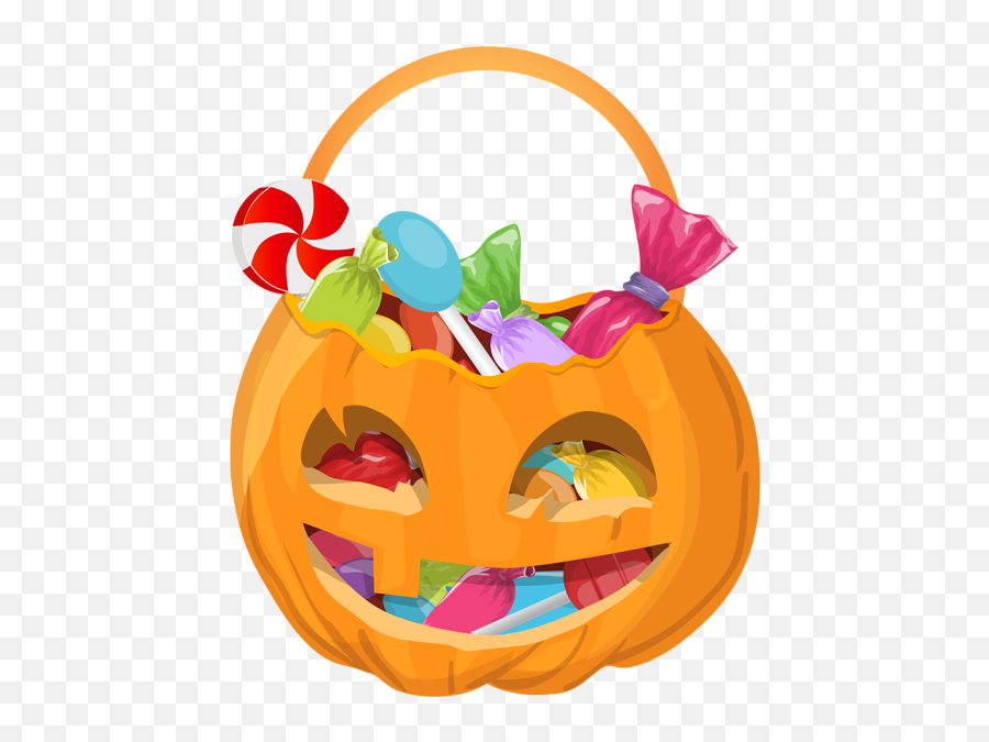 Halloween Png - Pumpkin Basket Of Candy Transparent,Trick Or Treat Png