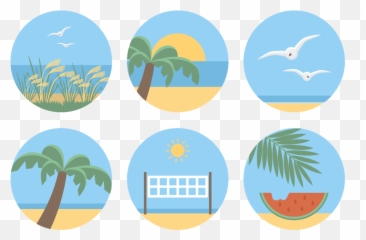 Download Clip Art Cartoon Beach Icon Transprent Png - Transparent