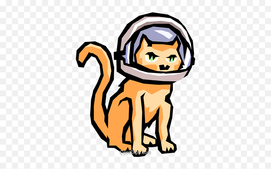 Cat With Space Helmet Royalty Free Vector Clip Art - Space Cat With Helmet Png,Space Helmet Png
