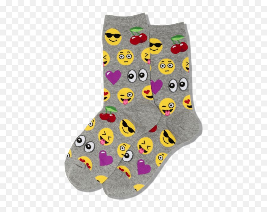 Womens Emoji Crew Socks U2013 Hotsox - Sock Png,Skull Emoji Png