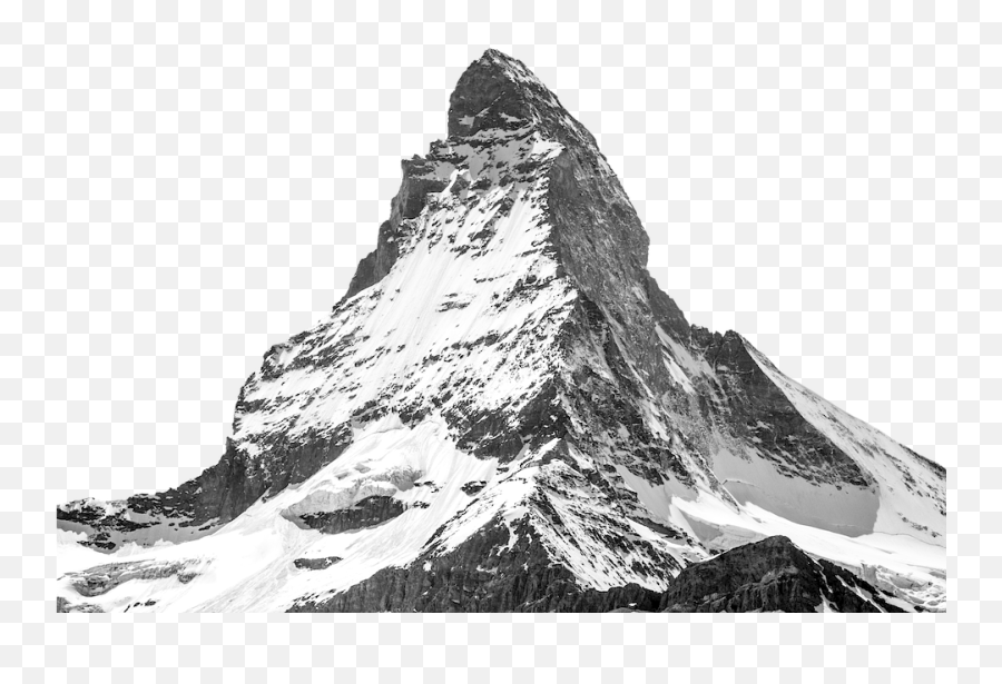 Matterhorn Snow Mountain - Free Photo On Pixabay Matterhorn Mountain Black And White Png,Mountain Range Png