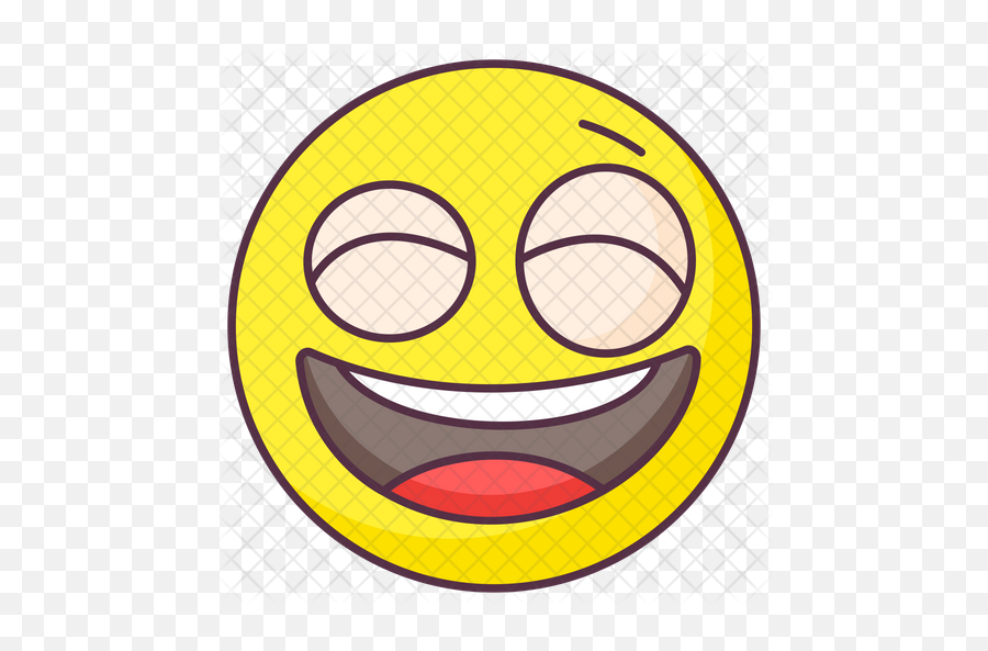 Laughing Emoji Icon Of Colored Outline Style - Smiley Png,Emoji Laughing Png