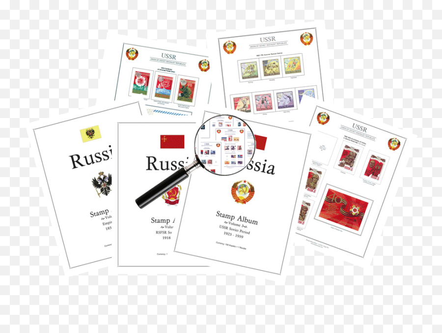 Russia Stamp Album - Colour Or Greyscale Preprinted Graphic Design Png,Soviet Union Png