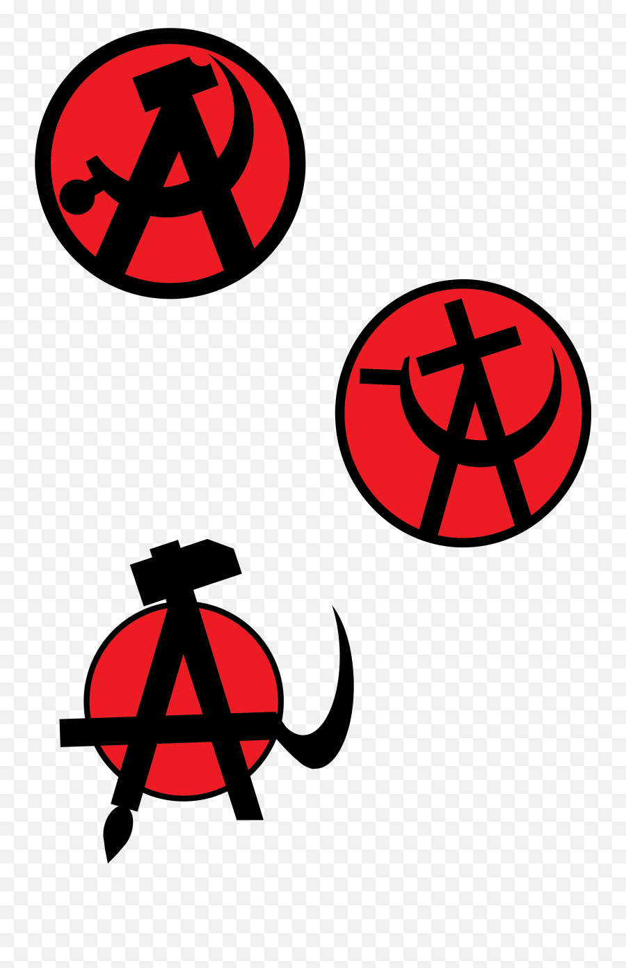 Made Some Ancom Symbols - Hammer And Sickle Variations Hammer And Sickle Variations Png,Sickle And Hammer Png
