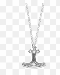 Kalevala Thors Hammer Silver Necklace - Solid Png,Thor's Hammer Png