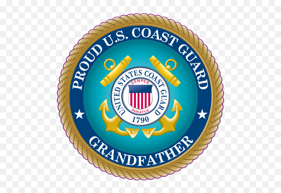 Proud Us Coast Guard Grandfather Sticker - United States Coast Guard Png,Coast Guard Logo Png