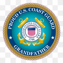 Proud Us Coast Guard Grandfather Sticker - United States Coast Guard Png,Coast Guard Logo Png