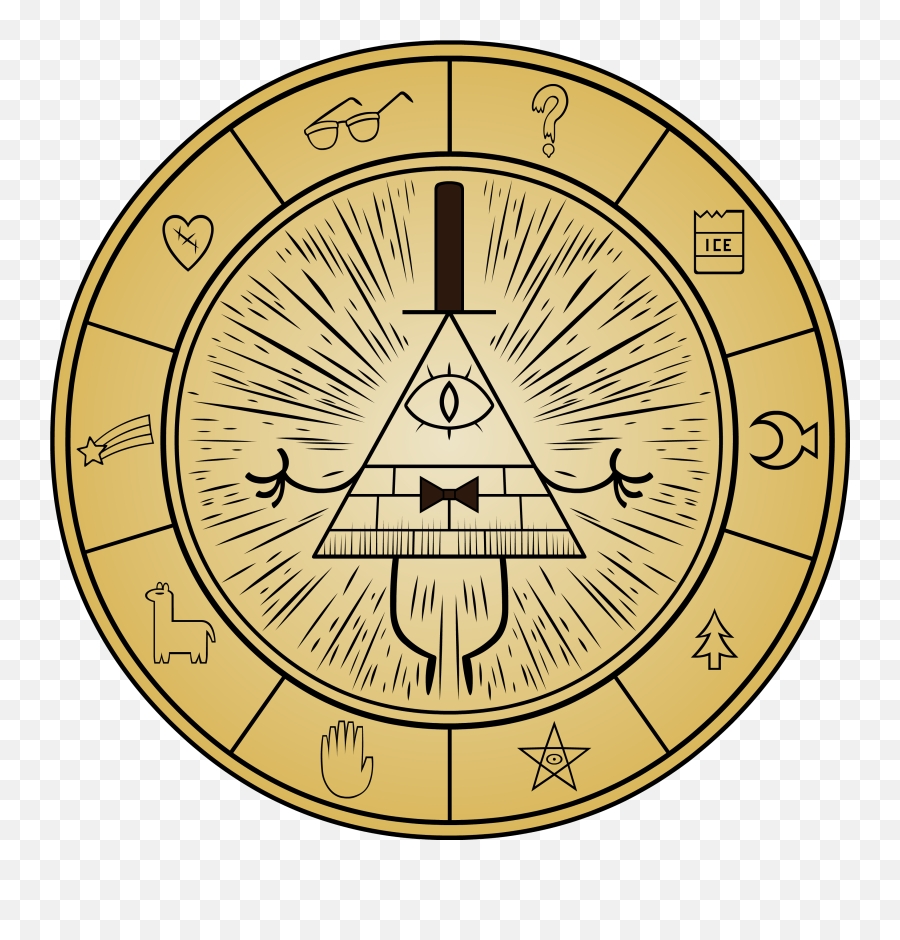 Wheel Clipart Bill Cipher - Gravity Falls Cipher Wheel Png,Bill Cipher Png