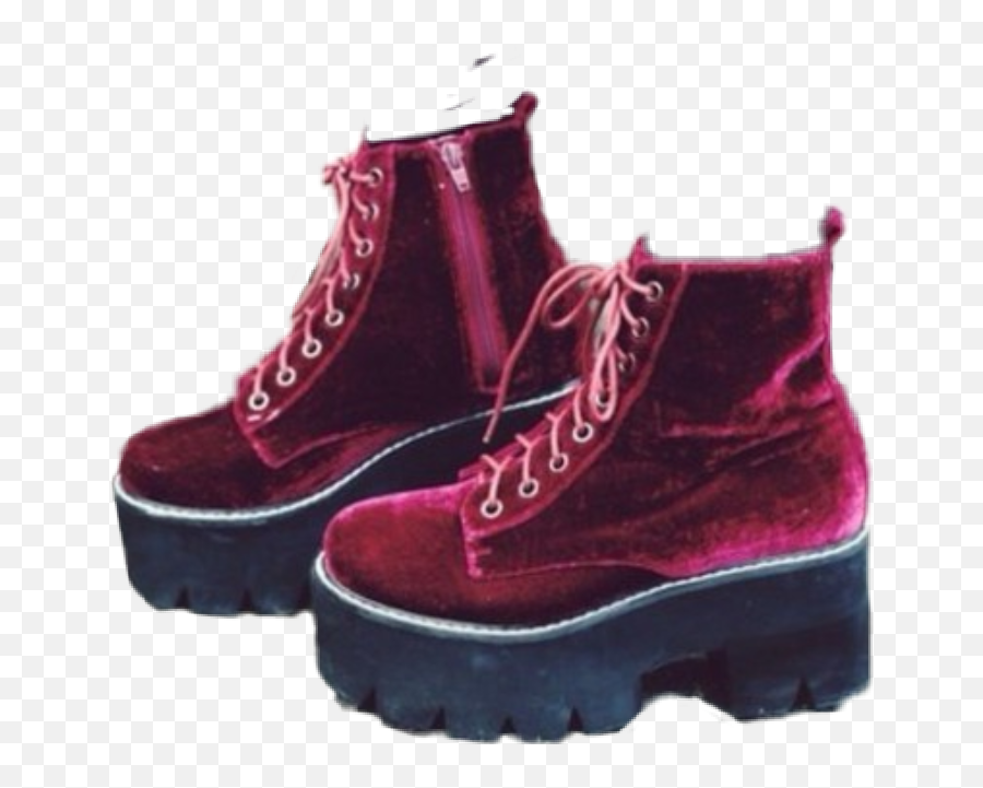 Shoes Aesthetic Red Boots Tumblr - Work Boots Png,Boots Png
