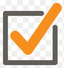 Download Hd Tornado Safety Tips - Check Icon Orange Png Icon Check Mark Orange,Icon For Tips