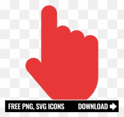 Free Red Finger Pointer Icon Symbol Png Svg Download - Key Png