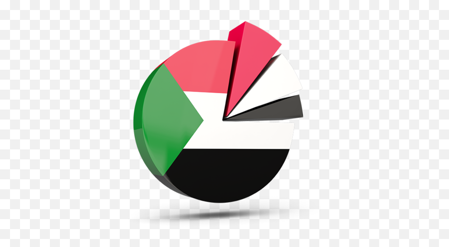 Pie Chart With Slices Illustration Of Flag Sudan - Vertical Png,Pie Chart Icon Png