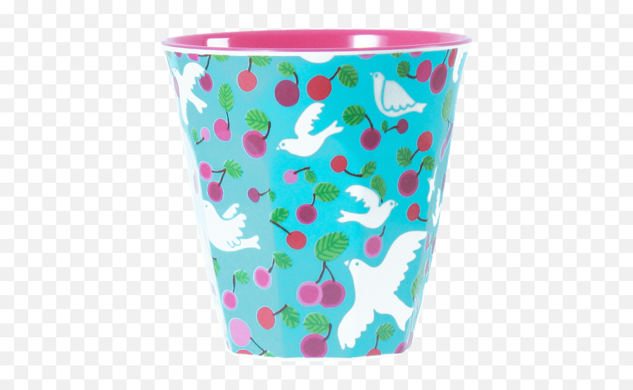 Turquoise Dove Print Two Tone Melamine Cup Rice Dk Png Transparent Background