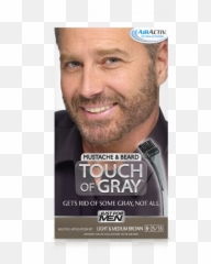 Touch Of Gray Mustache U0026 Beard - Just For Men Of Grey png