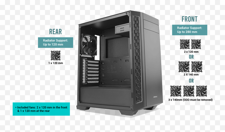 P7 Neo Is The Best Silent Pc Mid Tower Case With E - Atx3 X P7 Neo Png,Fan Icon On Computer Case