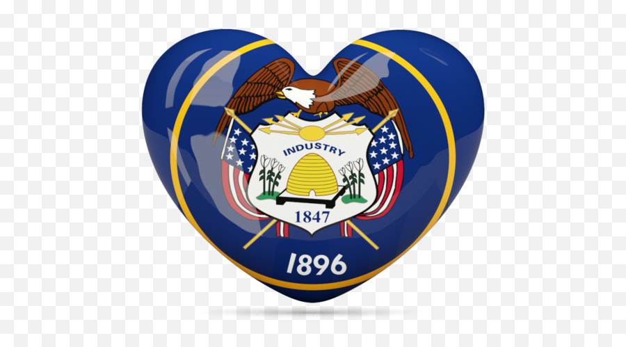 Heart Icon Illustration Of Flag Ofu003cbr U003e Utah Png Badge