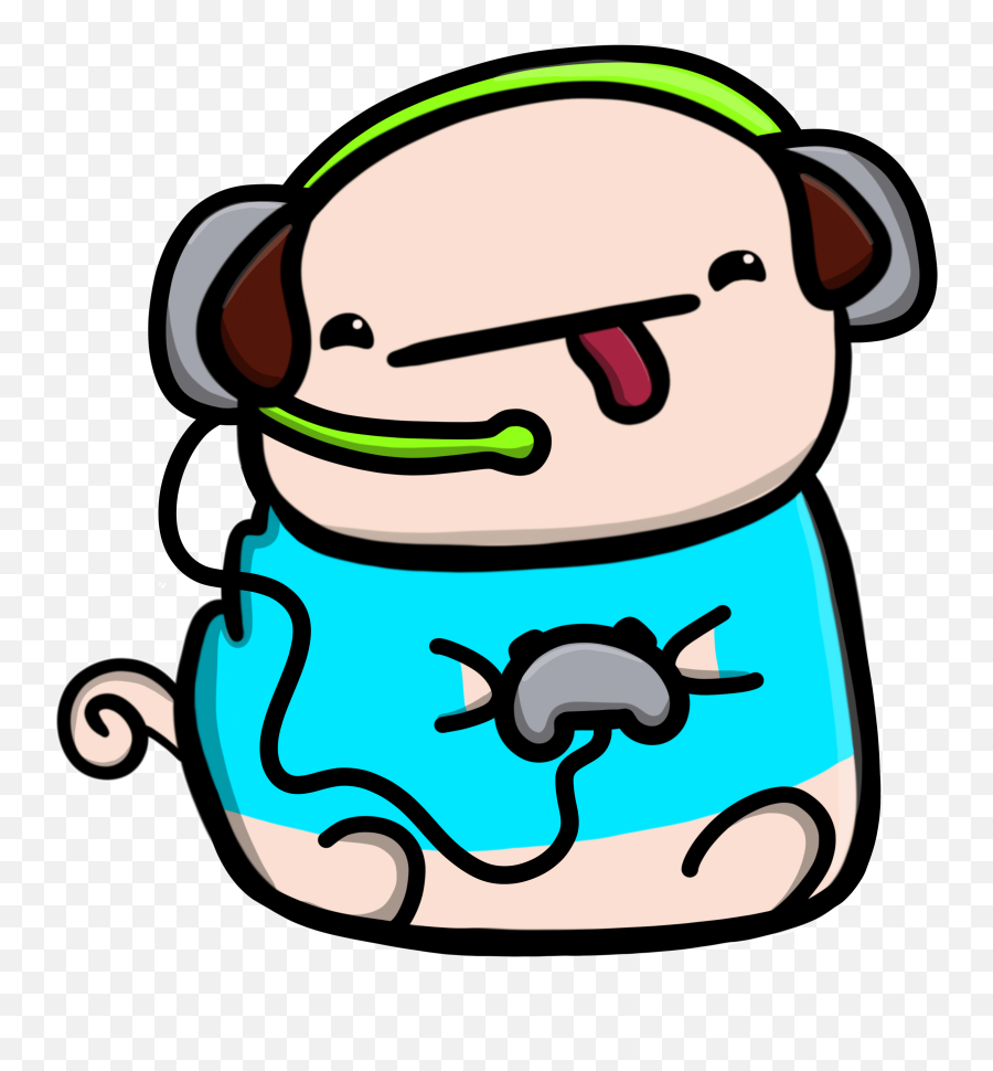 Gamer Pug 1 1n - Video Game Clipart Full Size Clipart Png,Pug Face Png