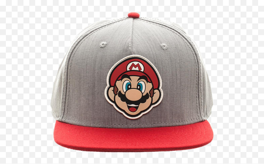 Mario Snapback Baseball Cap Hats U0026 Beanies Apparel - Grey Mario Cap Png,Mario Face Png