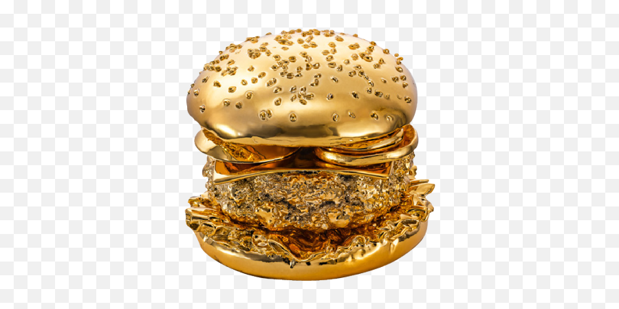 Download Food Thug Bling Gold Burger Png Fast - Five Guys Golden Burger,Fast Food Png