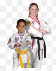 Teen Girl And A Young Boy Martial Arts - Karate Png,Martial Arts Png