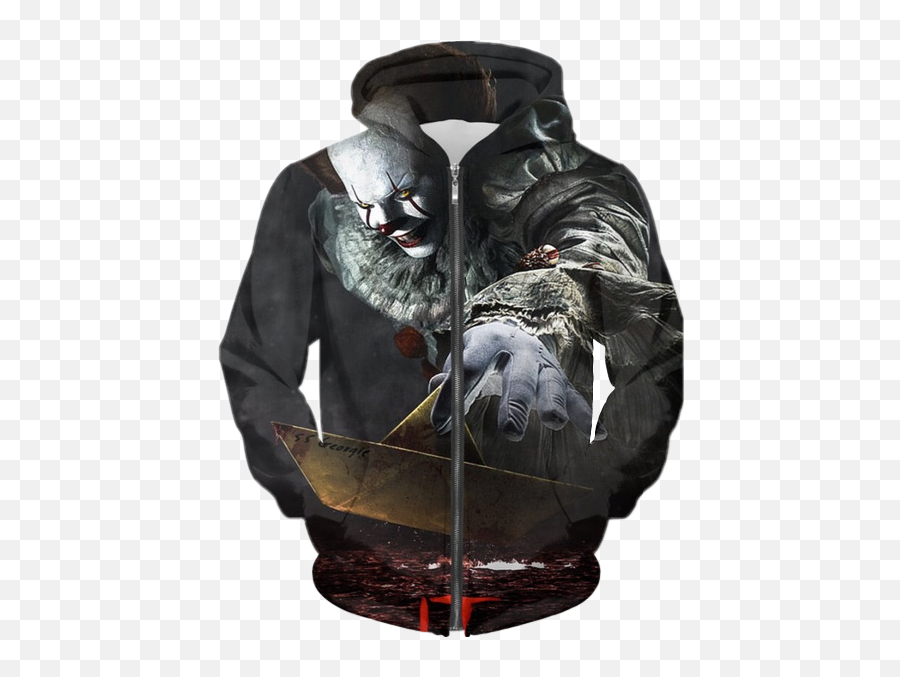 Pennywise It Clown Hoodie 4 Png Official Psds - Movie Boat,Pennywise Transparent