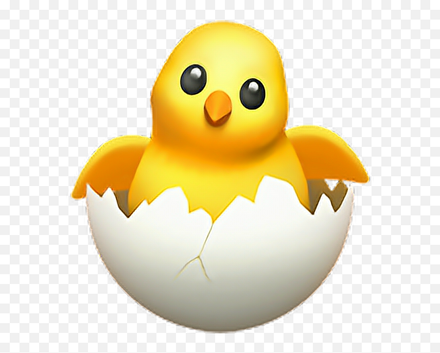 Babychicken Egg Chicken Sticker - Apple Hatching Chick Emoji Png,Egg Emoji Png