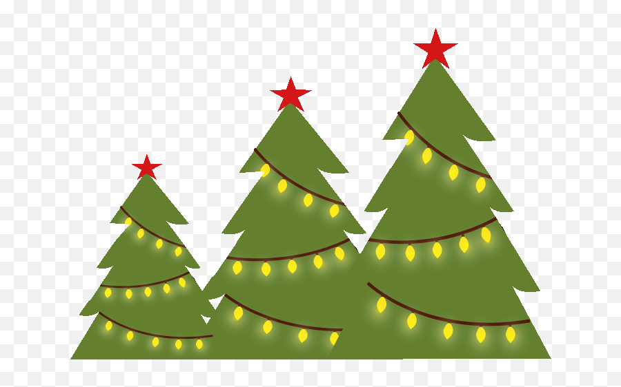Three Christmas Trees Clipart - Three Christmas Trees Clipart Png,Christmas Tree Clipart Transparent Background