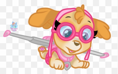 Flying Skye Paw Patrol Vector - Png