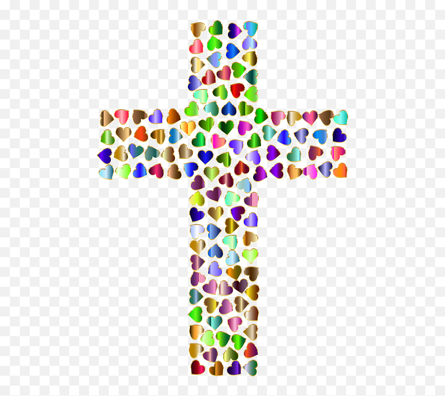 Christ Christian Cross - Cross Made Of Hearts Png,Christianity Symbol Png