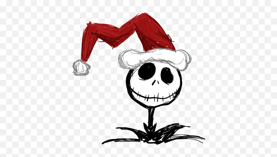 Nightmare Before Christmas Santa Hat - Jack The Skeleton Christmas Drawing Png,Jack Skellington Png