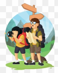 Png V - Cartoon Backpackers,Vacation Png