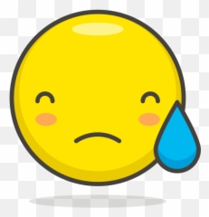 Downcast Face With Sweat Free Icon Of 780 Vector Emoji - Clip Art png