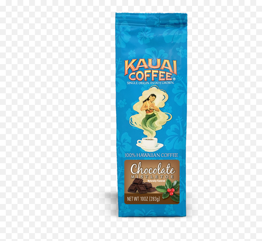 Kauai Coffee - Chocolate Mistletoe 100 Hawaiian Ground 10oz Png,Mistletoe Png