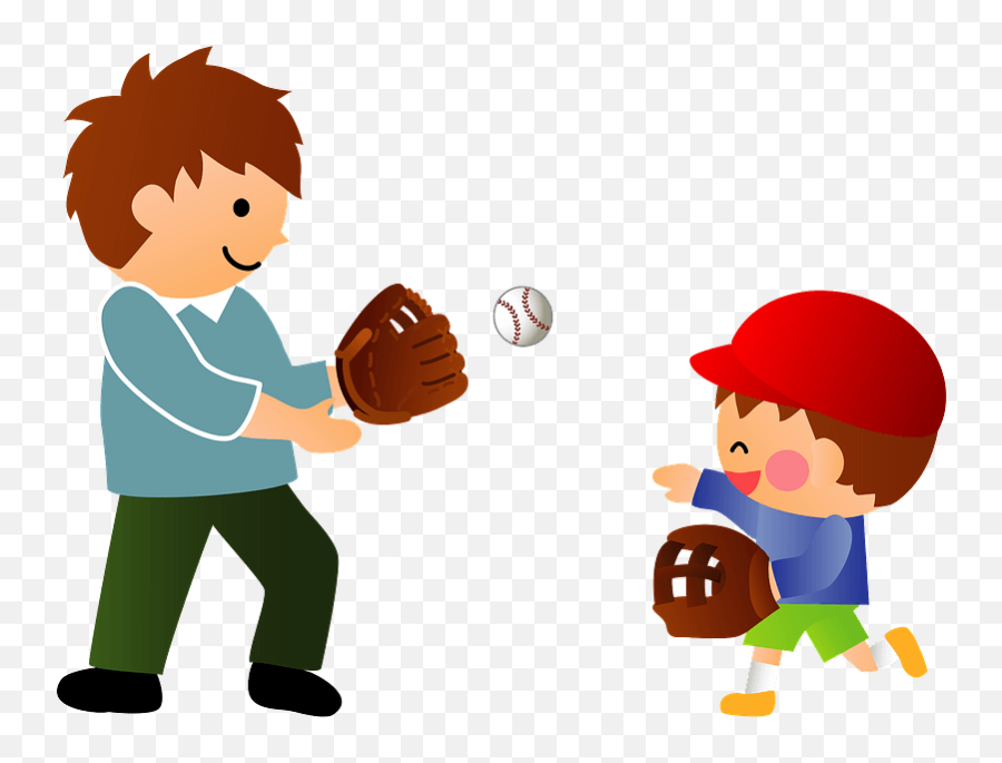 Father And Son Throw A Baseball Clipart Free Download - Son And Dad Baseball Clipart Png,Baseball Clipart Png