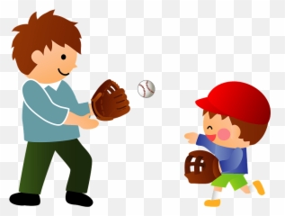 Father And Son Throw Baseball Clipart Free Download - And Dad Clipart png