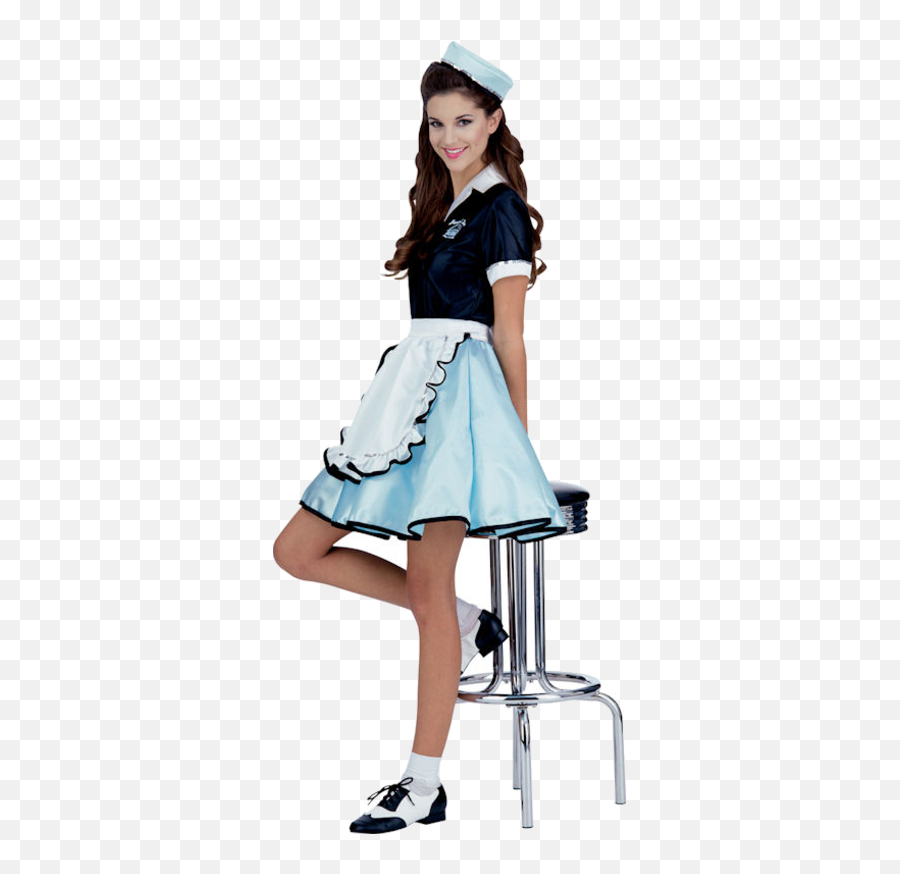 50 S Waitress Kids Costume - 2018 Halloween Costumes For Car Hop Girl Halloween Costume Png,Waitress Png