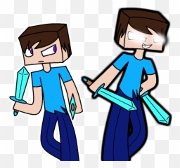 Minecraft Clipart Herobrine - Steve And Alex png