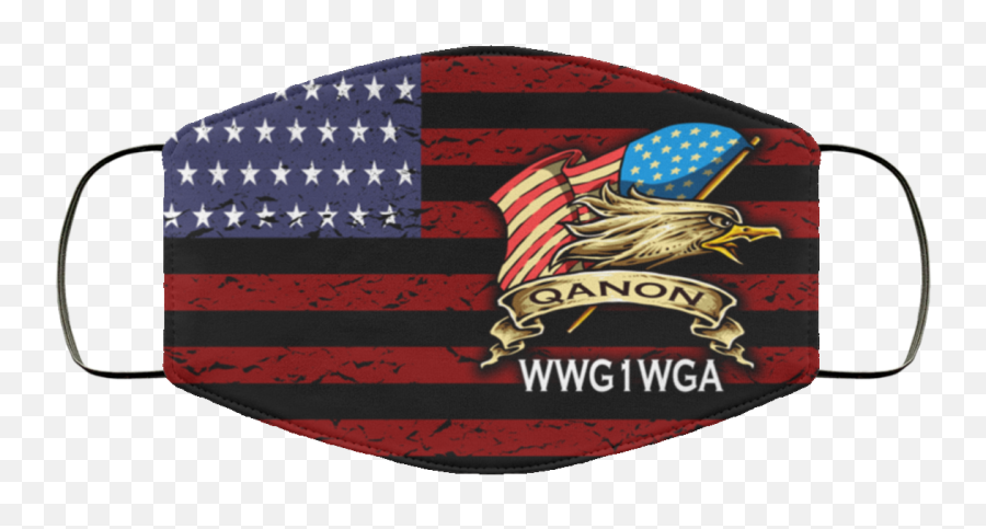 American Flag Eagle Qanon Wwg1wga Face Mask - Assassins Creed Valhalla Face Mask Png,American Flag Eagle Png