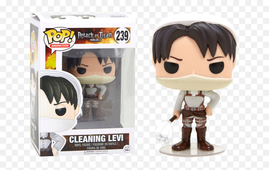 Attack - Cleaning Levi Pop Vinyl Figure Rs Funko Pop Atack On Titan Png,Aot Icon