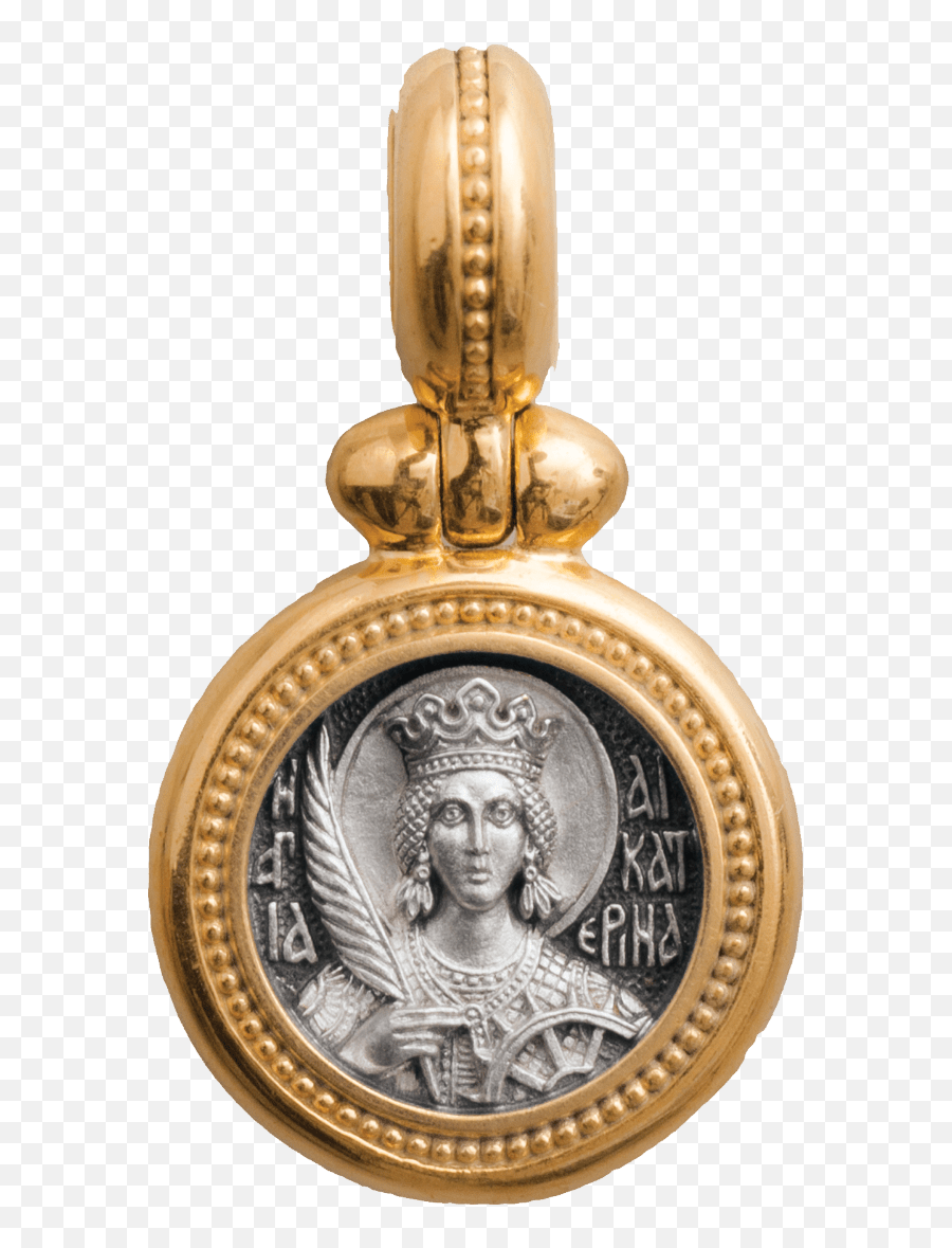 Icon Pendant U201cst Catherine Great Martyr Of Alexandriau201d - Saint Catherine Of Alexandria Medal Png,Russian Icon Pictures