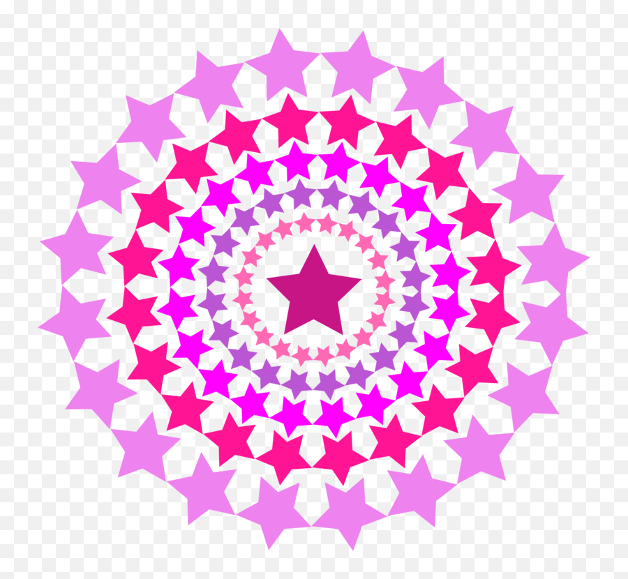 Circle With Pink Stars Free Svg - Star Pink Png Circle,Pink Circle Png